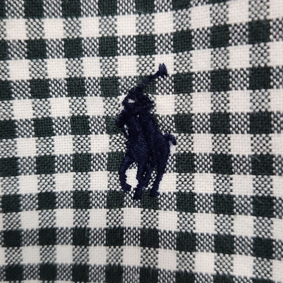 Ralph Lauren Kids Green Check Button Down Oxford Shirt Size Small (8) - Picture 4 of 8